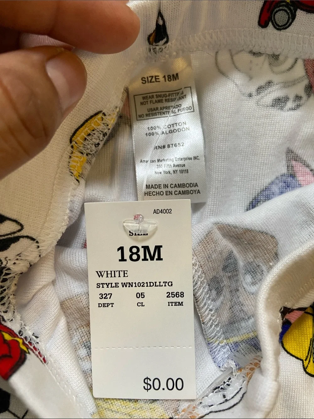 Disney And Paw Patrol Character Pajama Sets of 3 Size18 Months